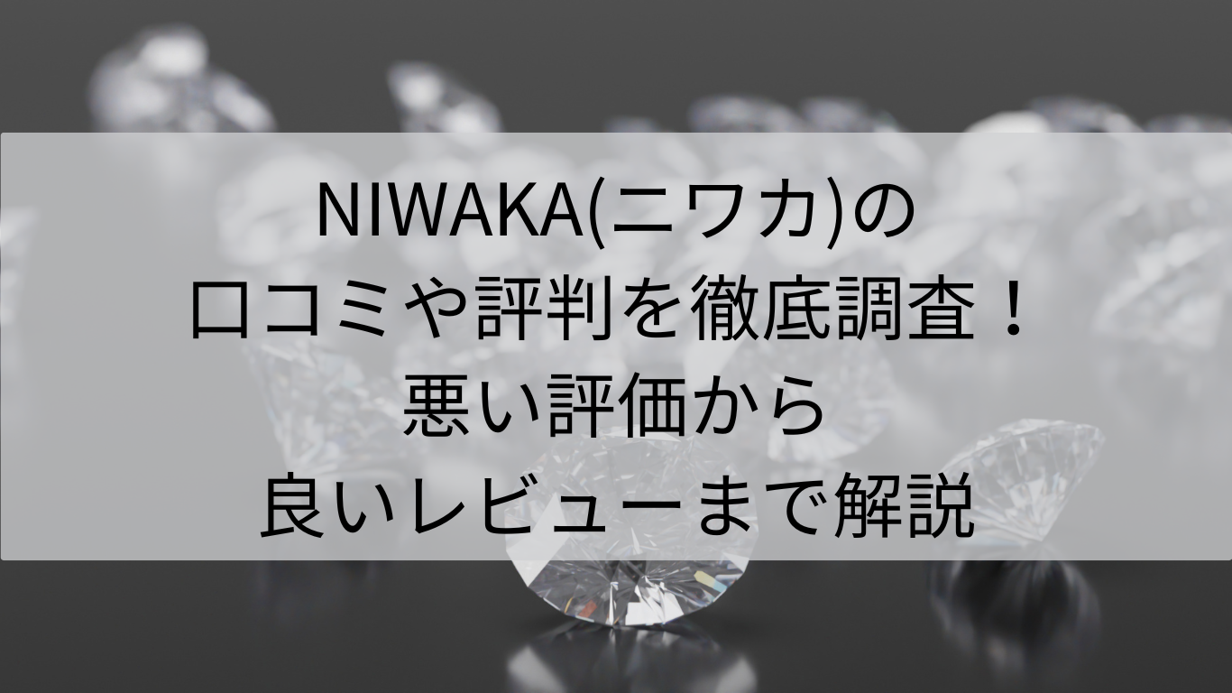 NIWAKA(ニワカ)　口コミ　評判　徹底調査　悪い評価　良いレビュー　解説